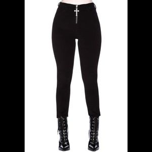Killstar Stroke of Midnight Velvet Trousers